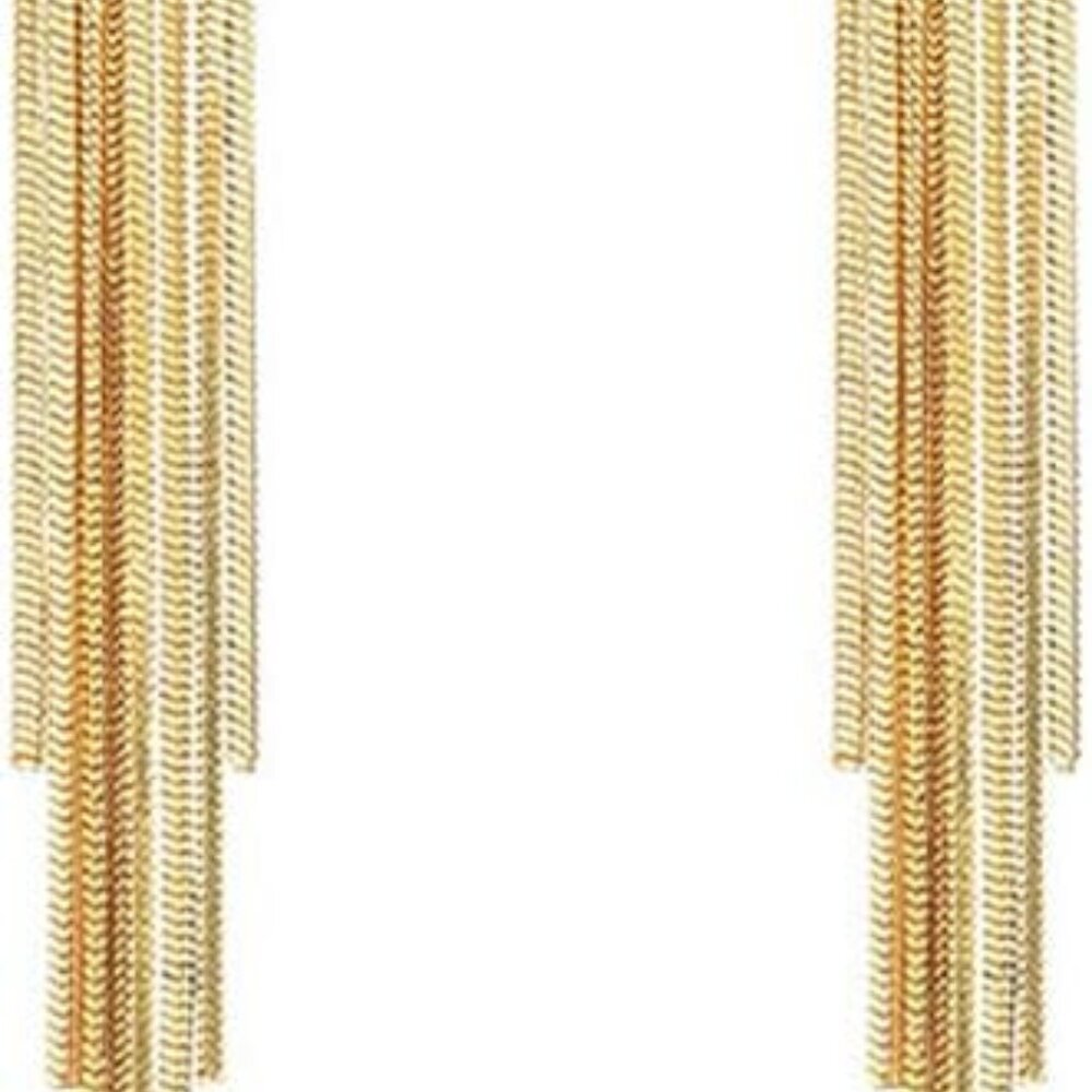 Gold Long Dangle Drop Earrings for Woman,Punk Sleek Metal Chain Tassel Earrings